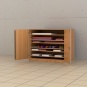 Papierschrank,  90 cm hoch, 111x81 cm (B/T), 6 Böden, 2 Türen, 